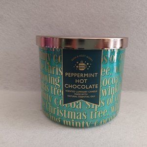 Bath & Body Works Peppermint Hot Chocolate 3 Wick Candle NEW